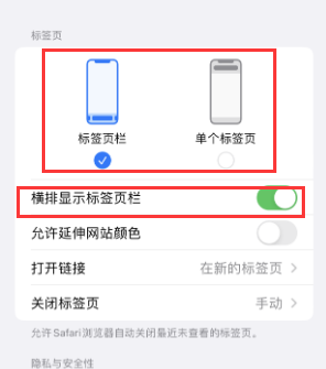 新津iPhone授权维修分享Safari浏览器如何切换标签栏位置 