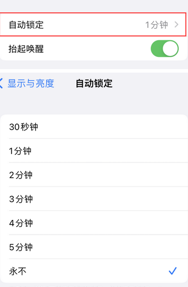 新津苹果换屏维修分享无法调整iPhone自动锁屏的时间怎么办